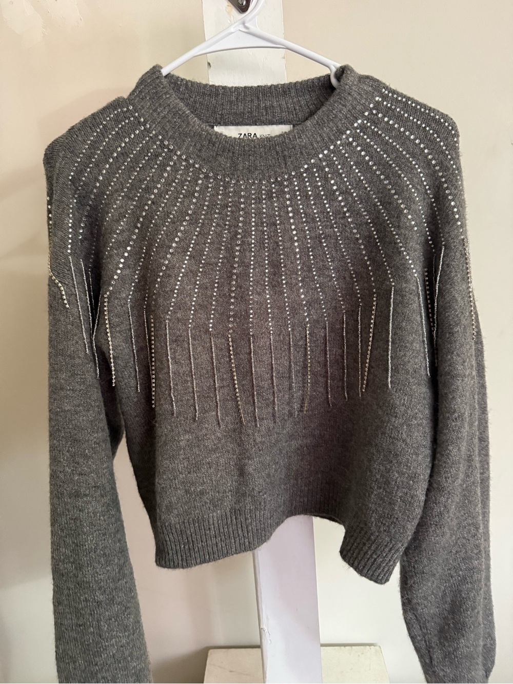Zara Rhinestone Fringe Sweater - Picture 3 of 8